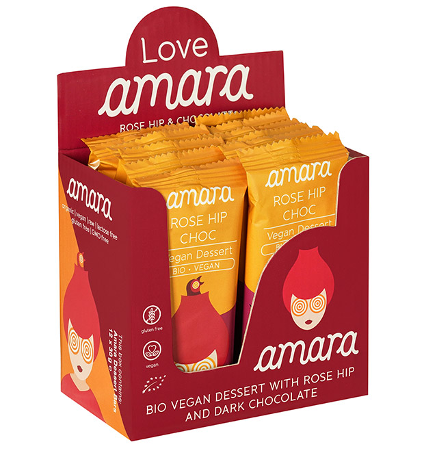 Example of packaging and branding of chocolate vegan bars